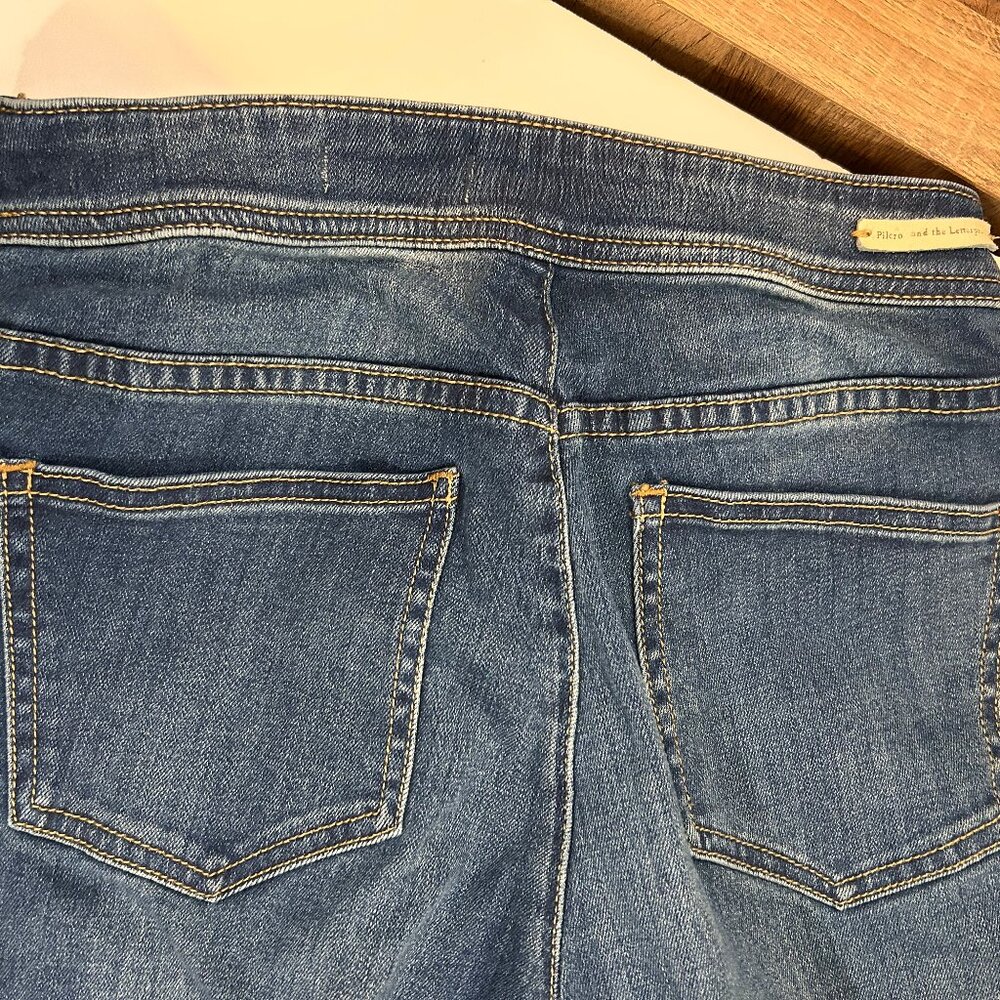Pilcro and the Letterpress Anthropologie Flare Jeans - Sz 25 High-Rise Side-zip - Picture 4 of 11